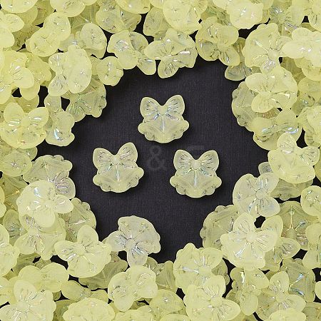 Frosted Transparent Acrylic Beads X1-OACR-P029-18B-03-1