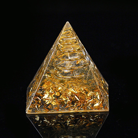 Orgonite Pyramid Resin Display Decorations G-PW0005-05N-1