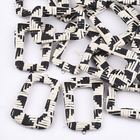 Handmade Raffia Woven Pendants WOVE-T005-38A-1
