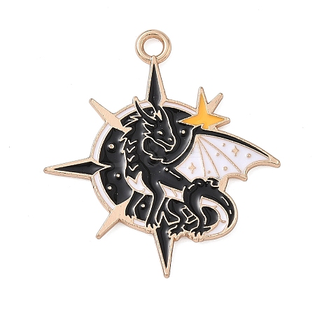 Alloy Enamel Pendants ENAM-P258-05G-G-1