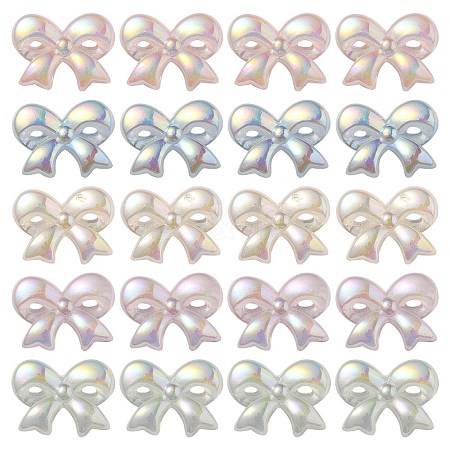 UV Plating Luminous Transparent Acrylic Beads OACR-P010-07-1