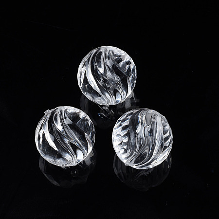 Transparent Acrylic Beads TACR-N009-34-1