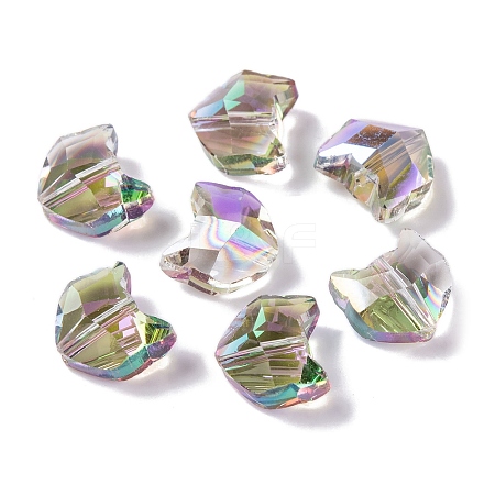 100Pcs Electroplate Glass Beads EGLA-P060-01B-HR02-1