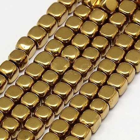 Electroplate Non-magnetic Synthetic Hematite Beads Strands G-J172-2x2mm-07-1