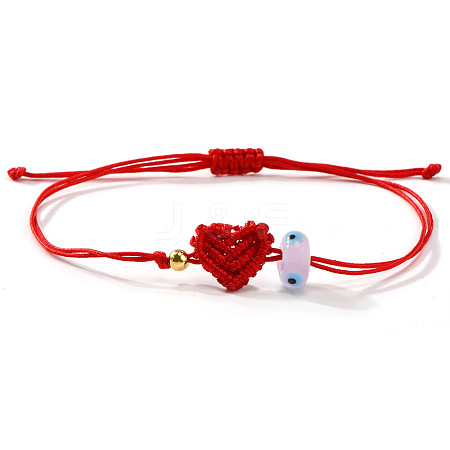 Lampwork Bead Braided Bead Bracelets JB7932-8-1