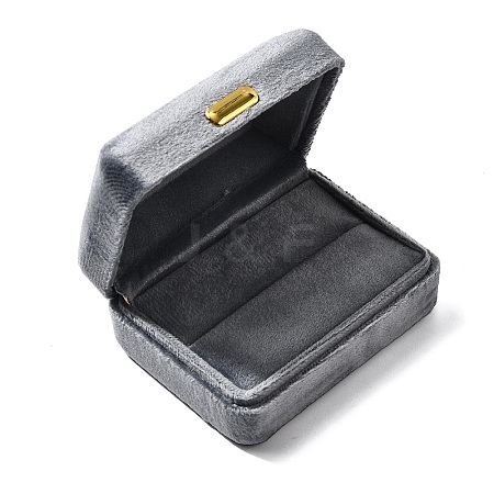 Rectangle Velvet Double Ring Storage Box PW-WG59296-01-1