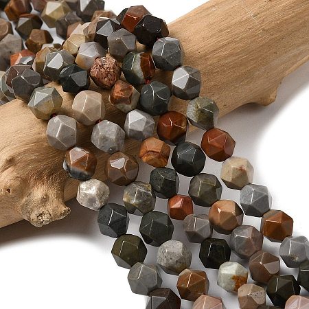 Natural Picasso Jasper Beads Strands G-Z119-A25-01-1
