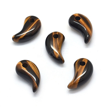 Natural Tiger Eye Pendants G-O175-33B-1