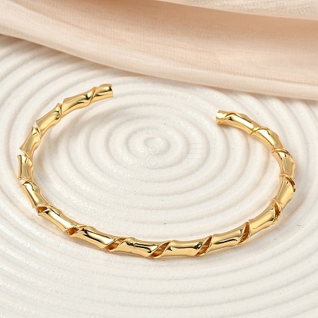 Brass Cuff Bangles for Women BJEW-F513-02G-1