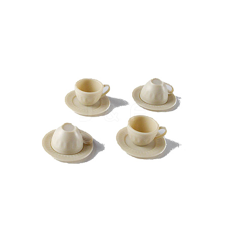 Plastic Tea Cup & Plate Miniature Ornaments PW-WG58236-08-1