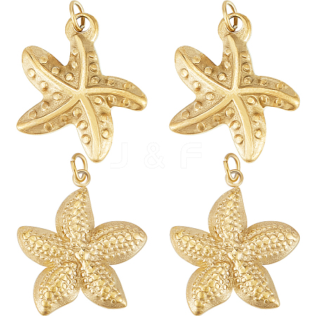 8Pcs 2 Style 304 Stainless Steel Pendants STAS-BBC0004-51-1