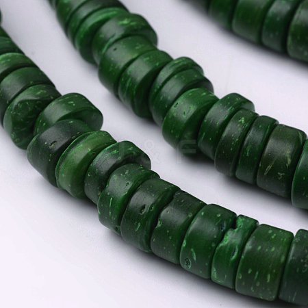 Dyed Natural Coconut Disc Bead Strands COCB-O003-07B-1