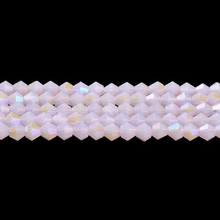 Imitation Jade Electroplate Glass Beads Strands EGLA-A039-J4mm-L02-1