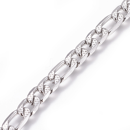 304 Stainless Steel Figaro Chains CHS-L020-041P-1