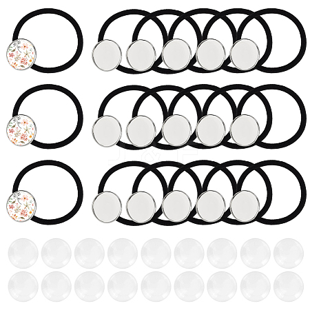 20Pcs Stainless Steel Elastic Hair Ties Findings OHAR-UN0001-01-1