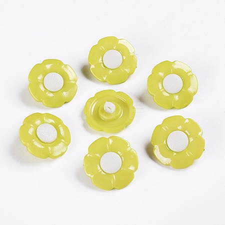 1-Hole Acrylic Shank Buttons X-BUTT-E069-B-09-1