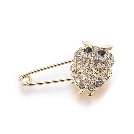 Golden Plated Alloy Brooches JEWB-WH0003-11G-1