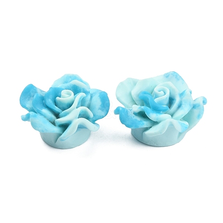 Smudged Color Frosted Resin Cabochons RESI-TAC0018-13D-1