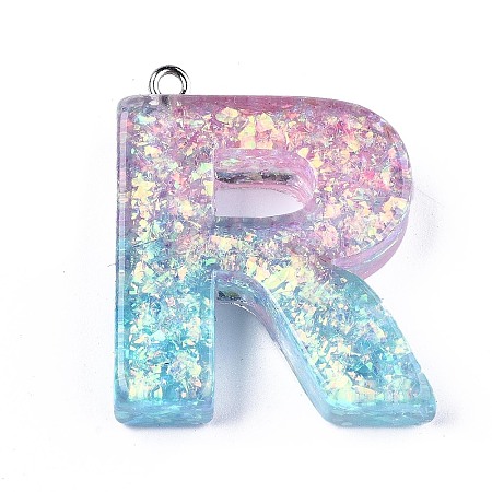 Transparent Epoxy Resin Pendants CRES-S364-002R-1