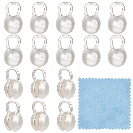 BENECREAT 925 Sterling Silver Bead Tips FIND-BC0005-44C-1