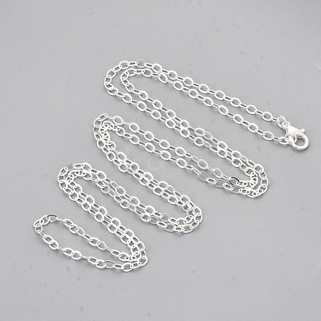 Brass Cable Chain Necklace Making MAK-T006-05S-1