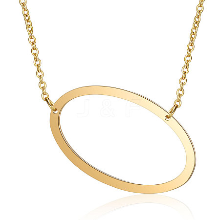 201 Stainless Steel Initial Pendants Necklaces NJEW-S069-JN004D-O-1