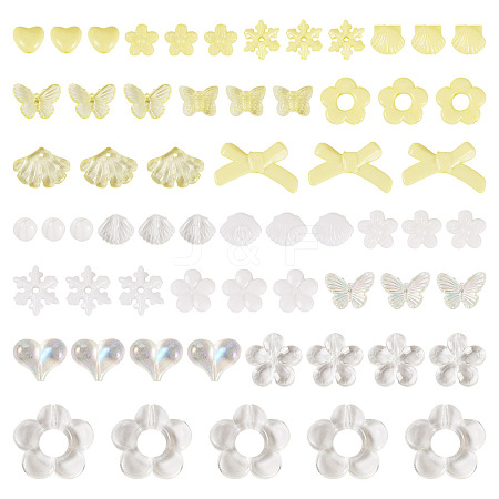 100G Transparent & Opaque Acrylic Beads TACR-TA0001-57F-1