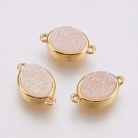 Druzy Resin Links connectors LS-G-F564B-16G-1
