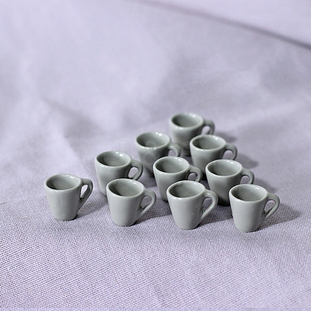 Resin Miniature Teacup Ornaments BOTT-PW0001-179G-1