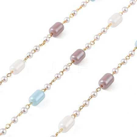 Handmade Brass Glass Beaded Chains GL-CBA1C06-15G-1