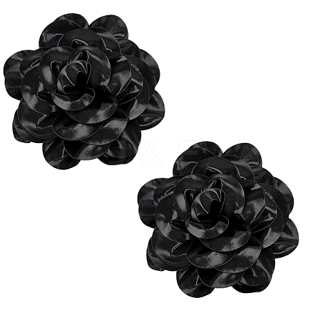 2Pcs Satin Brooches JEWB-FG0001-48C-1