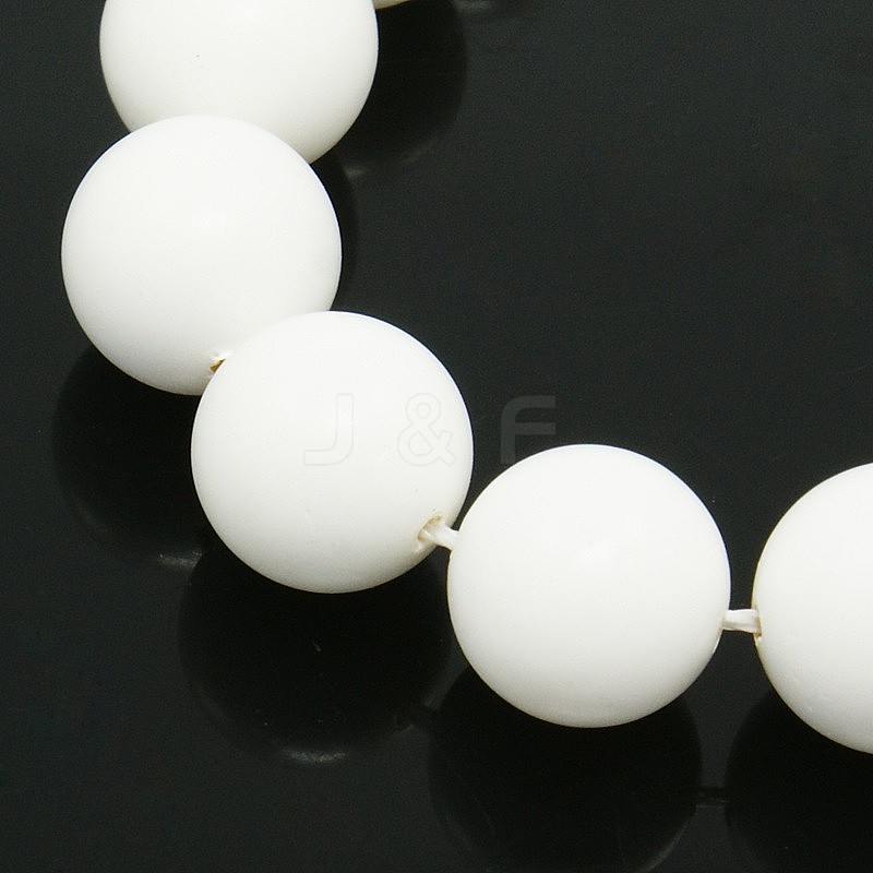 Wholesale Round Shell Pearl Frosted Beads Strands - Jewelryandfindings.com