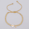 Golden Tone Daisy Braided Bead Bracelets WY1454-26-1