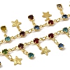 Brass Flat Round with Star Link Chains CHC-H114-06G-02-1