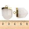 Natural Quartz Crystal Pointed Pendants G-M431-05G-01-3