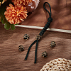  2Pcs 2 Styles Outdoor EDC Tool Brass Parachute Rope European Beads KK-NB0003-61-4