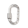 Brass Micro Pave Clear Cubic Zirconia Keychain Rings KK-M293-49P-1