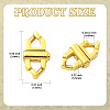 2Pcs 2 Colors 316 Surgical Stainless Steel Bayonet Clasps STAS-CJ0003-60-2