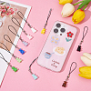 Cute Resin Bear Cell Phone Charm Polyester Cord Mobile Straps PALLOY-PH01599-4
