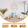 Creative Natural Wooden Wall Hanging Decoration WOOD-WH0041-001-3