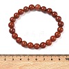 Natural Red Jasper Round Beaded Stretch Bracelets GG-CBA12F1-02A-02-5