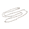 2mm Rack Plating Brass Figaro Chain Necklaces for Women Men MAK-L044-34P-1
