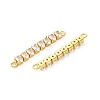 SHEGRACE Brass Pave Clear Cubic Zirconia Connector Charms XGRQ3P401-642G-2