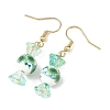 Printed Porcelain & Glass Dangle Earrings EJEW-JE07486-5