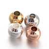 Round Brass Spacer Beads KK-L129-33-1