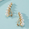 Stainless Steel with Pearl Stud Earrings RQ0950-2-1