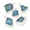 Raw Rough Natural Dyed Quartz Crystal Pendants G-G895-05S-05-1