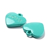 Heart Alloy Spray Painted Charms PALLOY-B005-01D-2