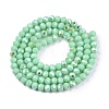 Electroplate Opaque Solid Color Glass Beads Strands EGLA-A044-P4mm-L14-3