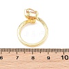 Flower Brass Micro Pave Cubic Zirconia Cuff Open Rings for Women CU-CBA0A21-06A-G-5